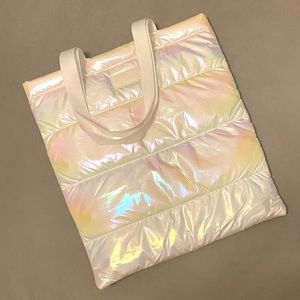 NWT Bath & Body Works White Shimmer Tote